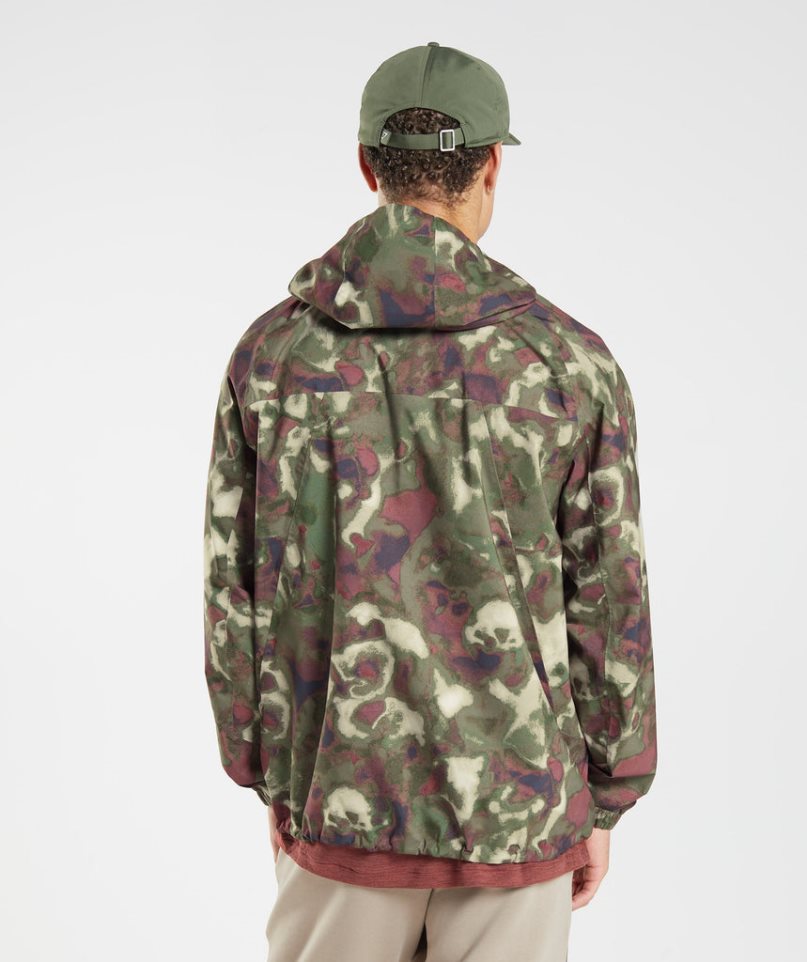 Men's Gymshark Retake Jackets Camo | NZ 2EJKRQ